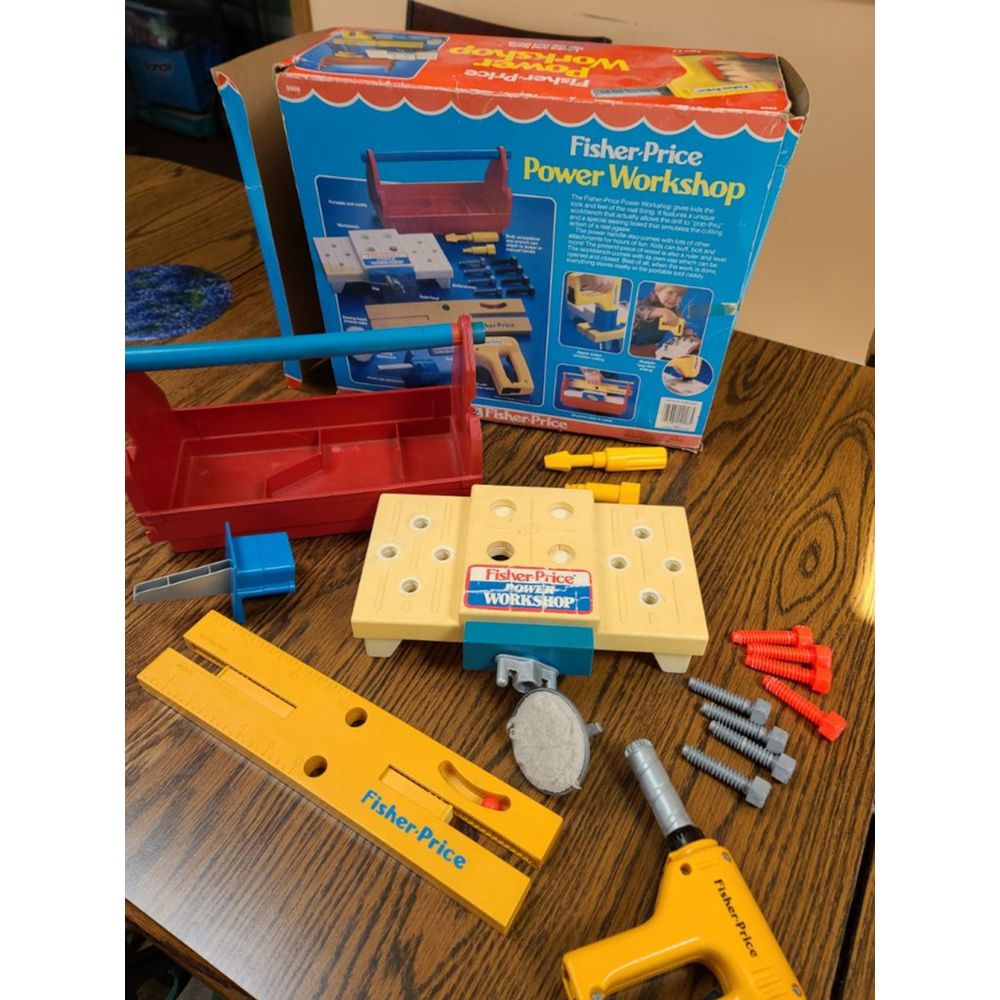 Vintage Fisher-Price 1986 Power Workshop Toy Set